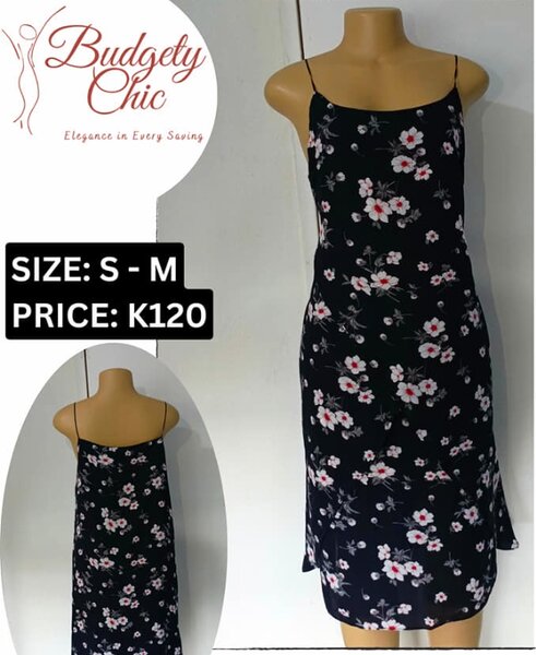 Chic women's dress color black size: s-m