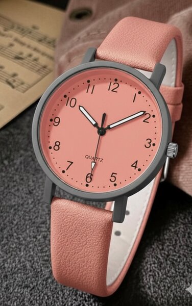 Montre femme quartz rose