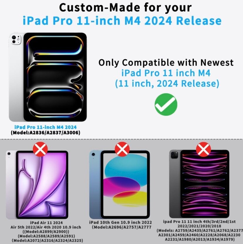 Étui pour iPad Pro 1 1 2024 M4