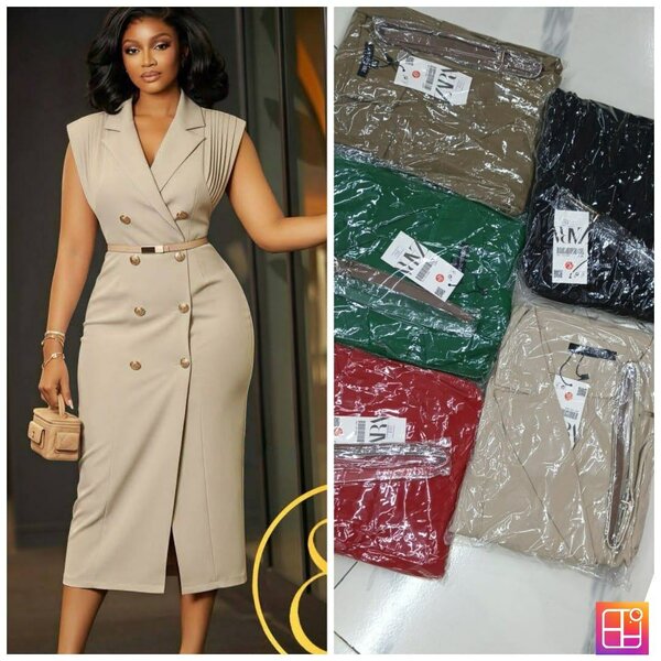 Robe boutonnée pour femme élégante