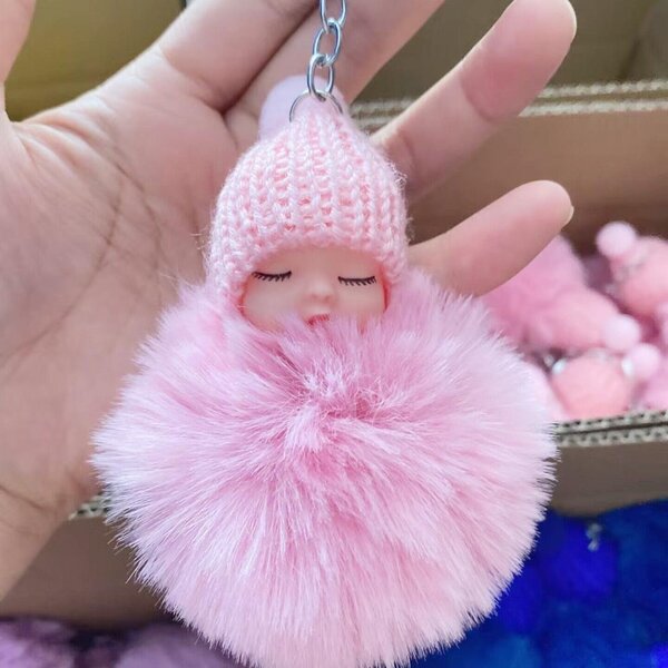 Cute Fluffy Keychain Set
