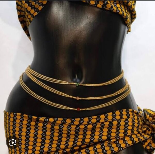 Ceinture africaine perles colorée