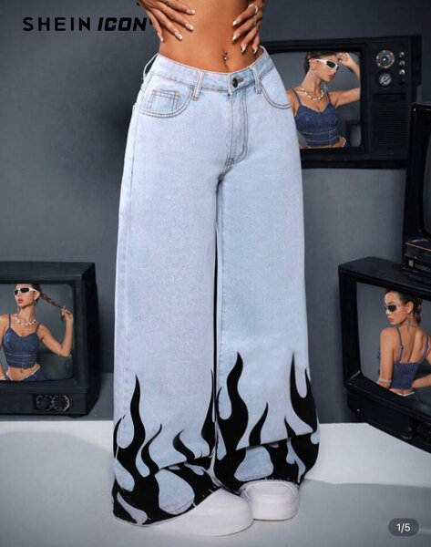 Jeans larges tendance shein