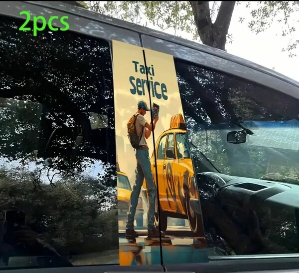 Autocollants Taxi Service 2pcs