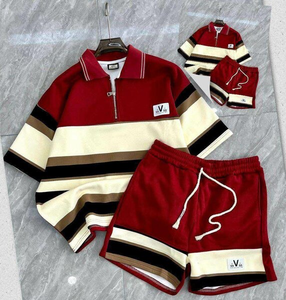 Ensemble polo et short rayé