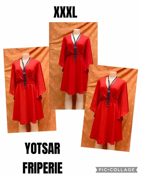 Robe rouge fluide XXXL