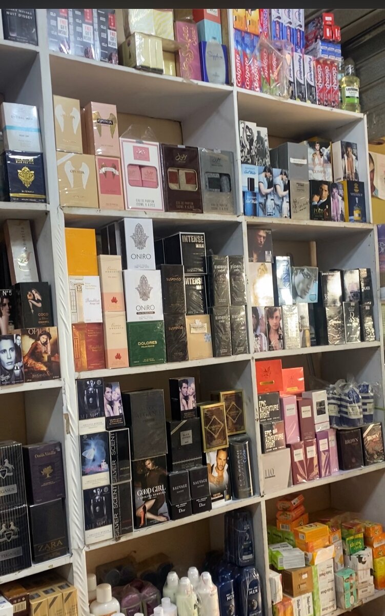 All types of perfumes and cosmetics