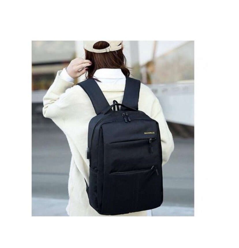3 In 1 Multi Functional Backpack With USB Slot - Black