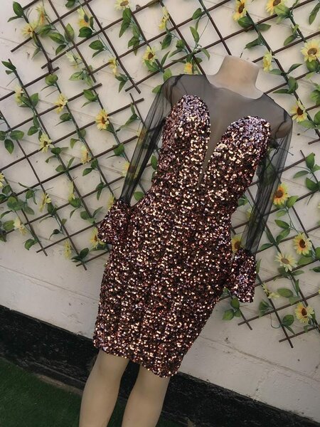 Evening dress, medium length