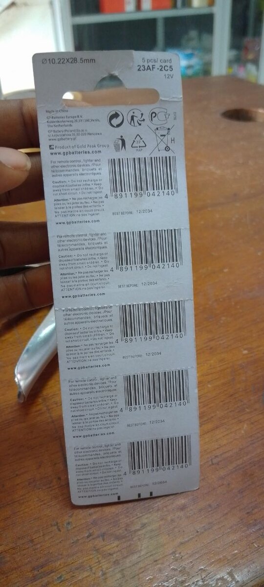 Piles GP Haute Tension 23A 12V