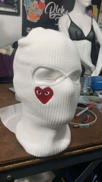 Cagoule Blanc Coeur Stylé