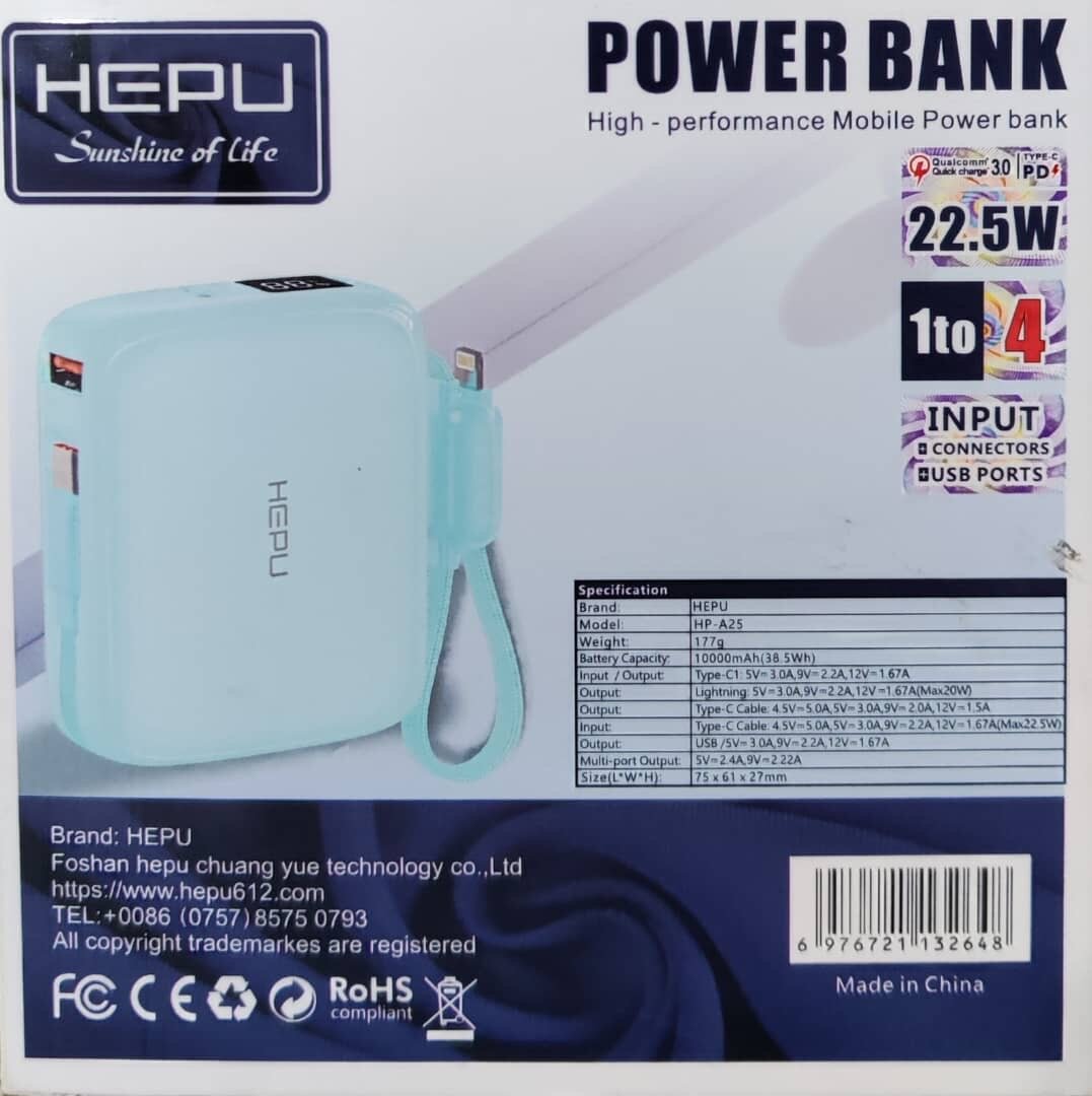 HEPU Power Bank 10000mAh