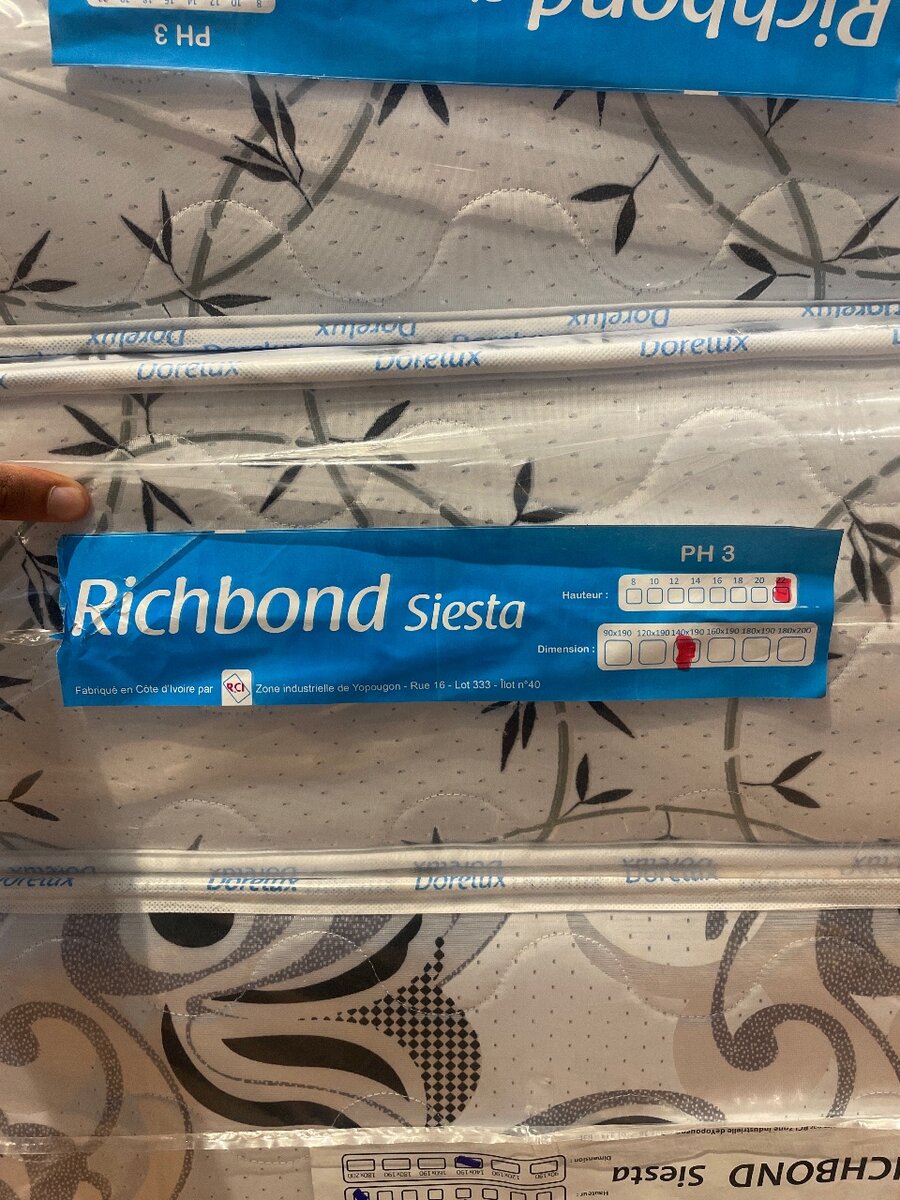 Matelas Richbond 2 places 22cm