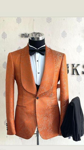 Veste de costume orange élégant
