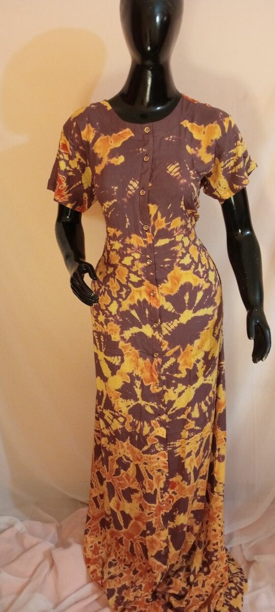 Robe longue ethnique colorée