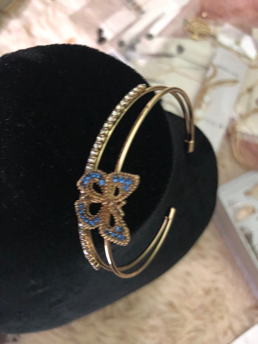 Bracelet élégant cristal papillon