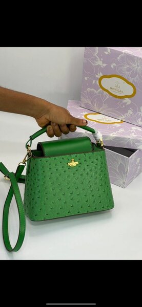 Sac à main vert Coach en cuir