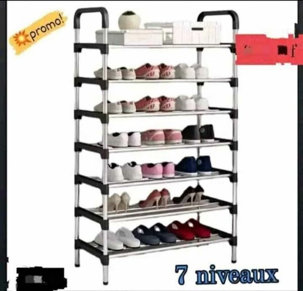 Étagère à chaussures 7 niveaux