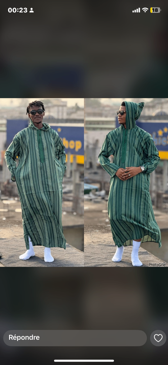 Boubou marocain en chapeau