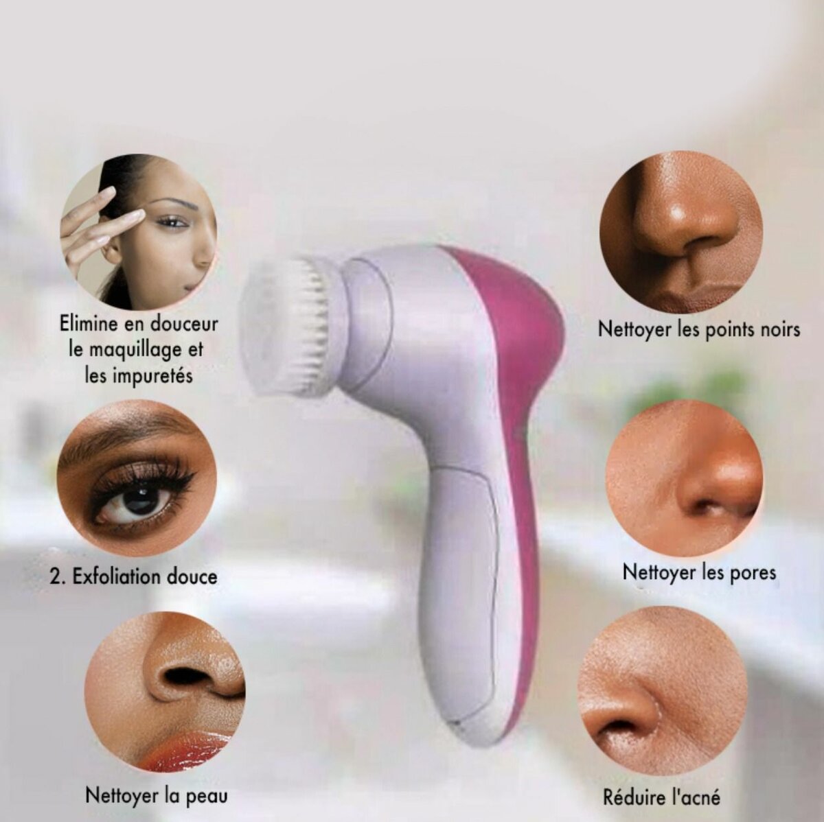 Brosse Nettoyante Visage 5 en 1