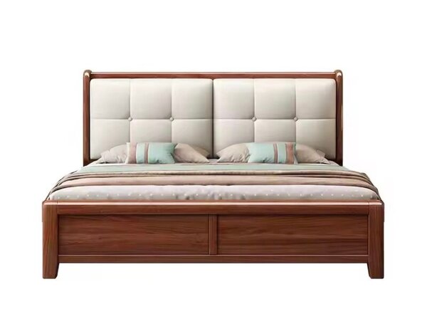 Lit double moderne en bois