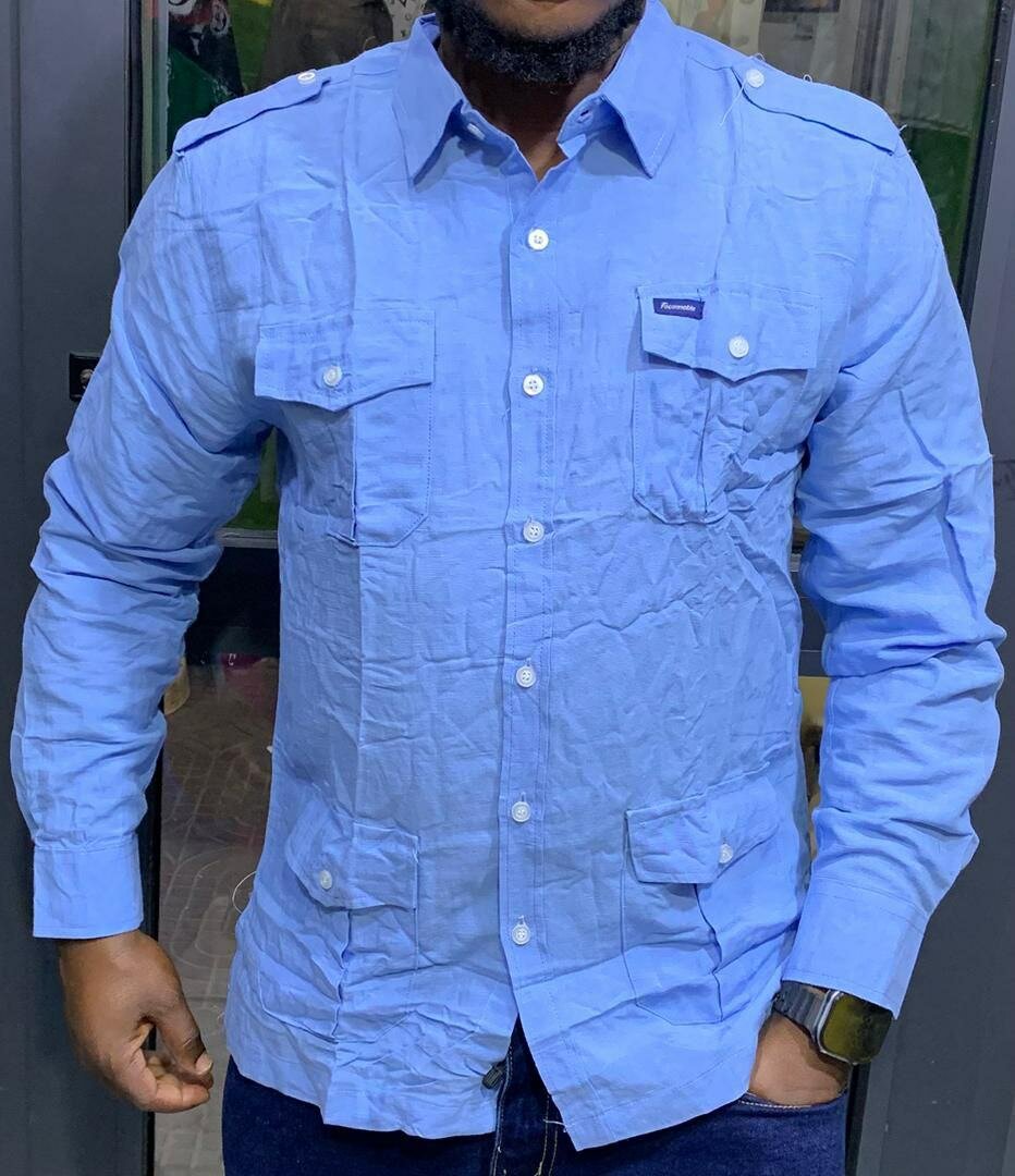 Chemise militaire style décontracté