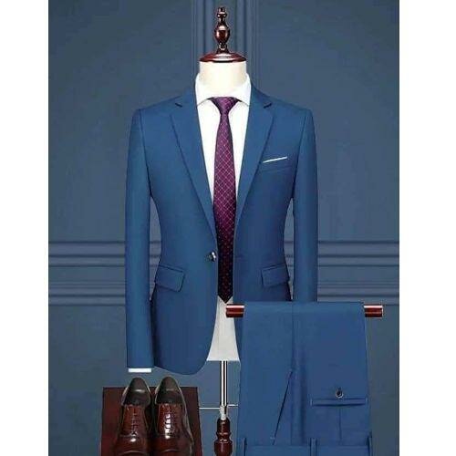 Costume Homme Élégant Bleu