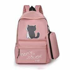 Sac à dos rose chat mignon