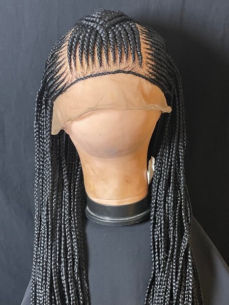 Perruque tressée avant en dentelle