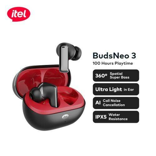 itel TWS BUDSNEO 3 Earbuds Earpods BUDS NEO 3 100Hours ENC B