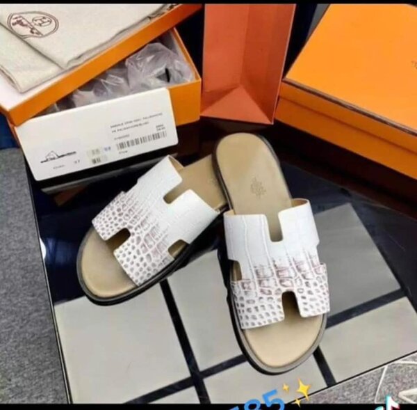 sandales en cuir de crocodile