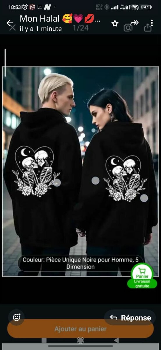 Sweat à Capuche Gothique Unisexe