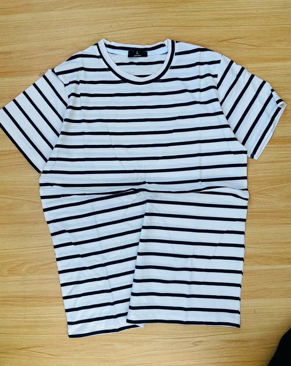 Unisex striped cotton T-shirt