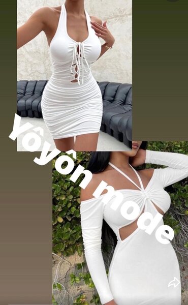 Robe Blanche Élégante Femme