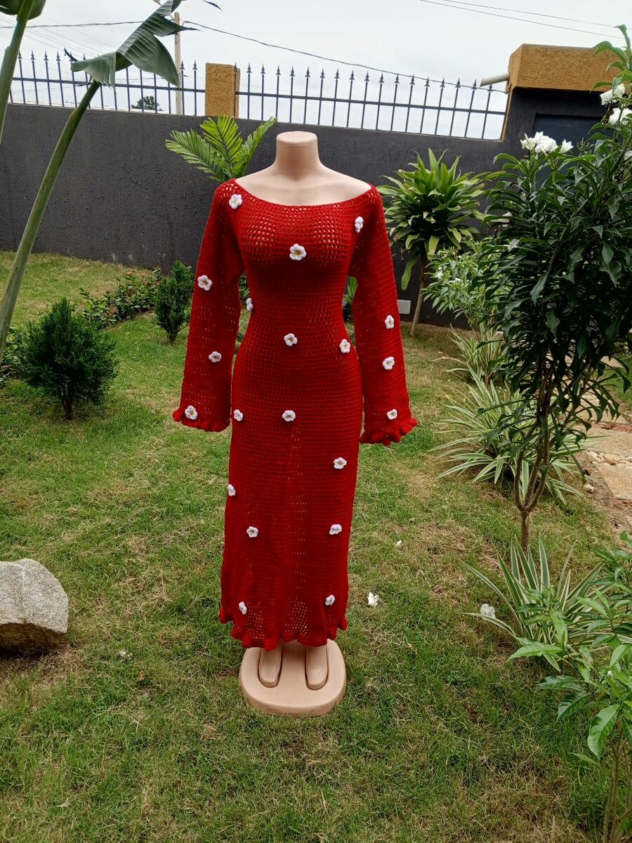 Robe crochet élégante et colorée