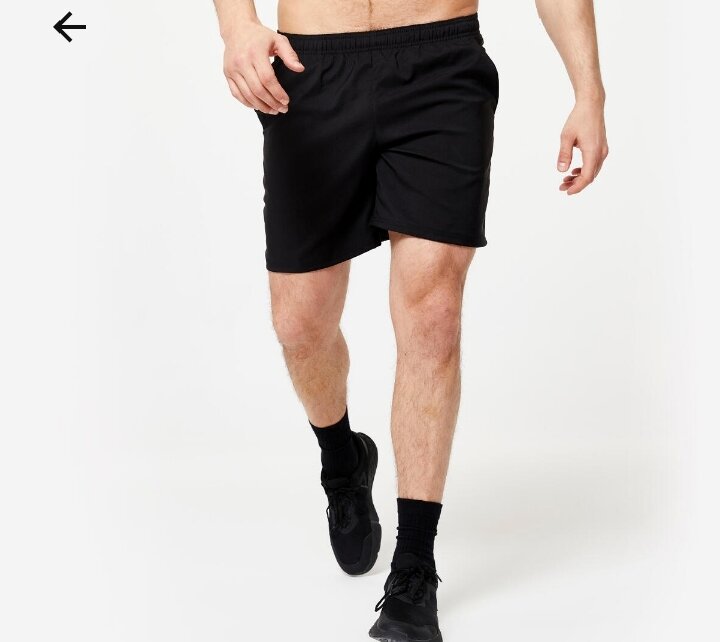 Shorts noirs homme ajustables