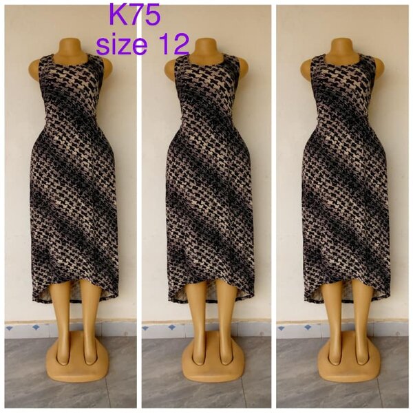 Long dress, houndstooth print, size 12