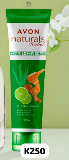 AVON naturals Herbal CLEANSER-SCRUB-MASK