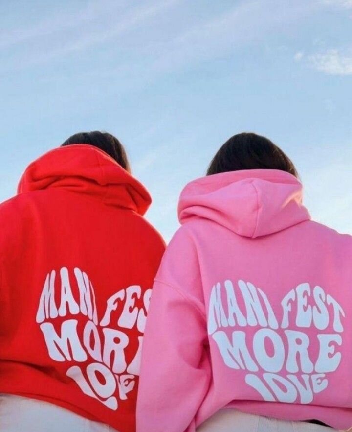 Sweat à capuche couple