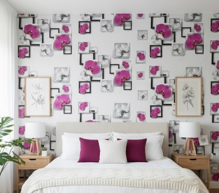 Papier Peint floral moderne