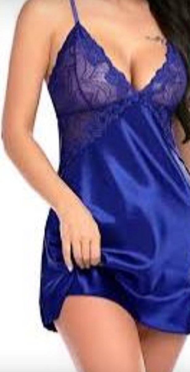 Nuisette Sexy en Satin et Dentelle