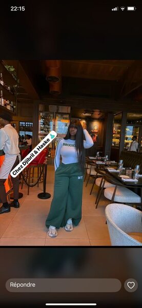 Pantalon vert ample femme