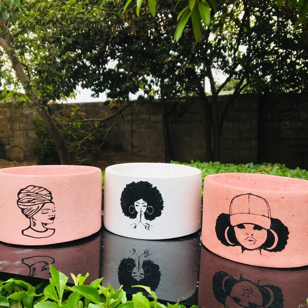 Catherine flowerpot 12cm wide and 7cm deep