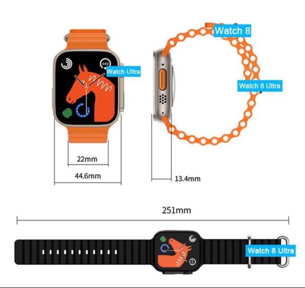 Smart Watch T800 Ultra for Android and iPhones