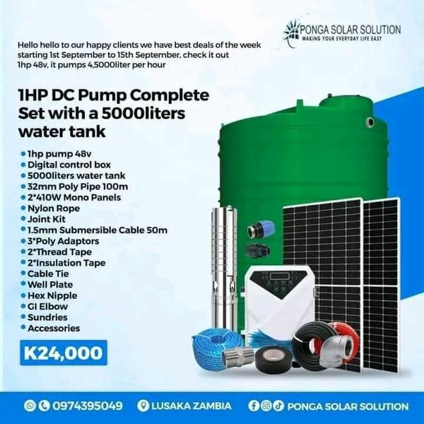 Solar submersible pump complete combo