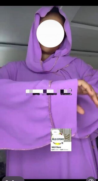 Abaya élégante violette