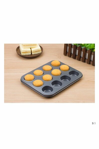 Lot de 3 moules de 12 creux pâtissière