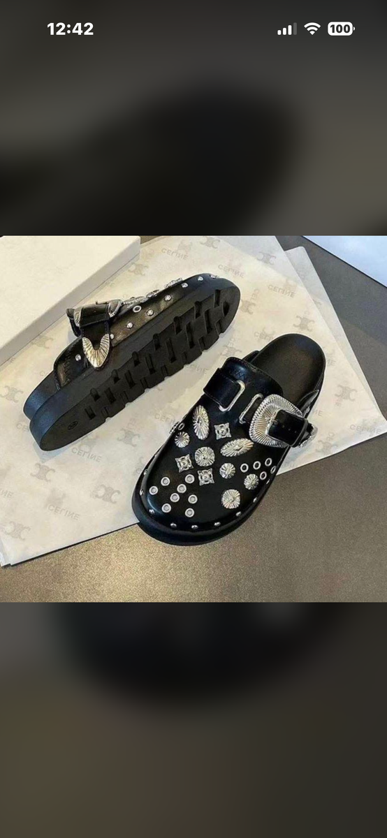 Sandales noires mode