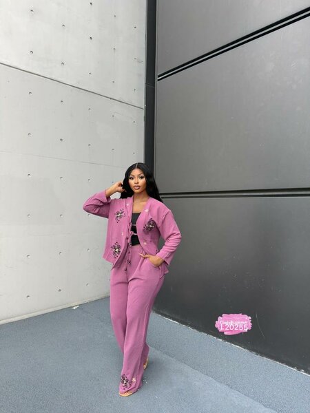 Tailleur femme floral chic