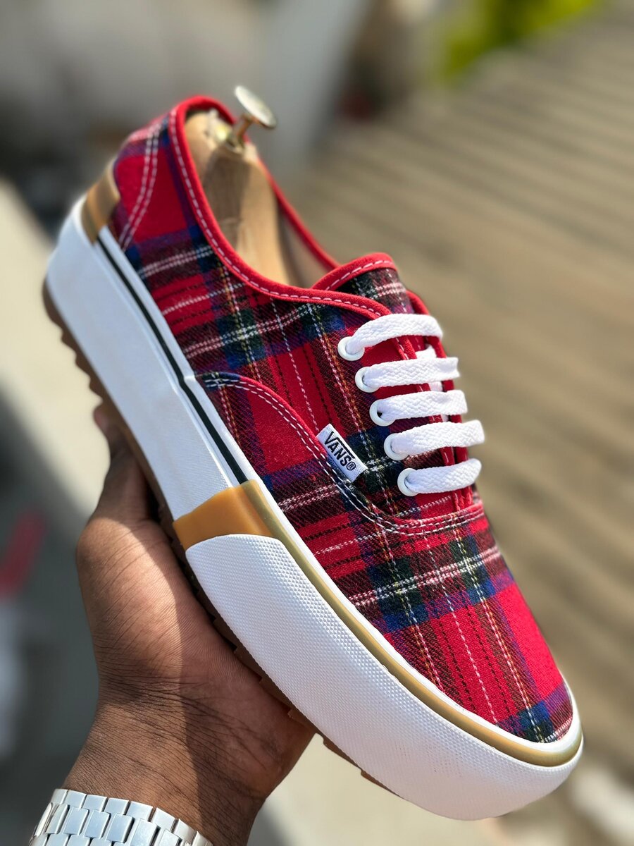 Vans Sneakers Tartan Rouge